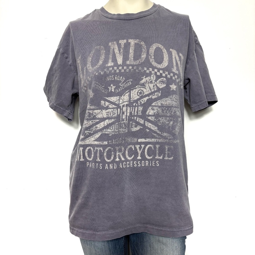 Garage London motorcycles graphic tee